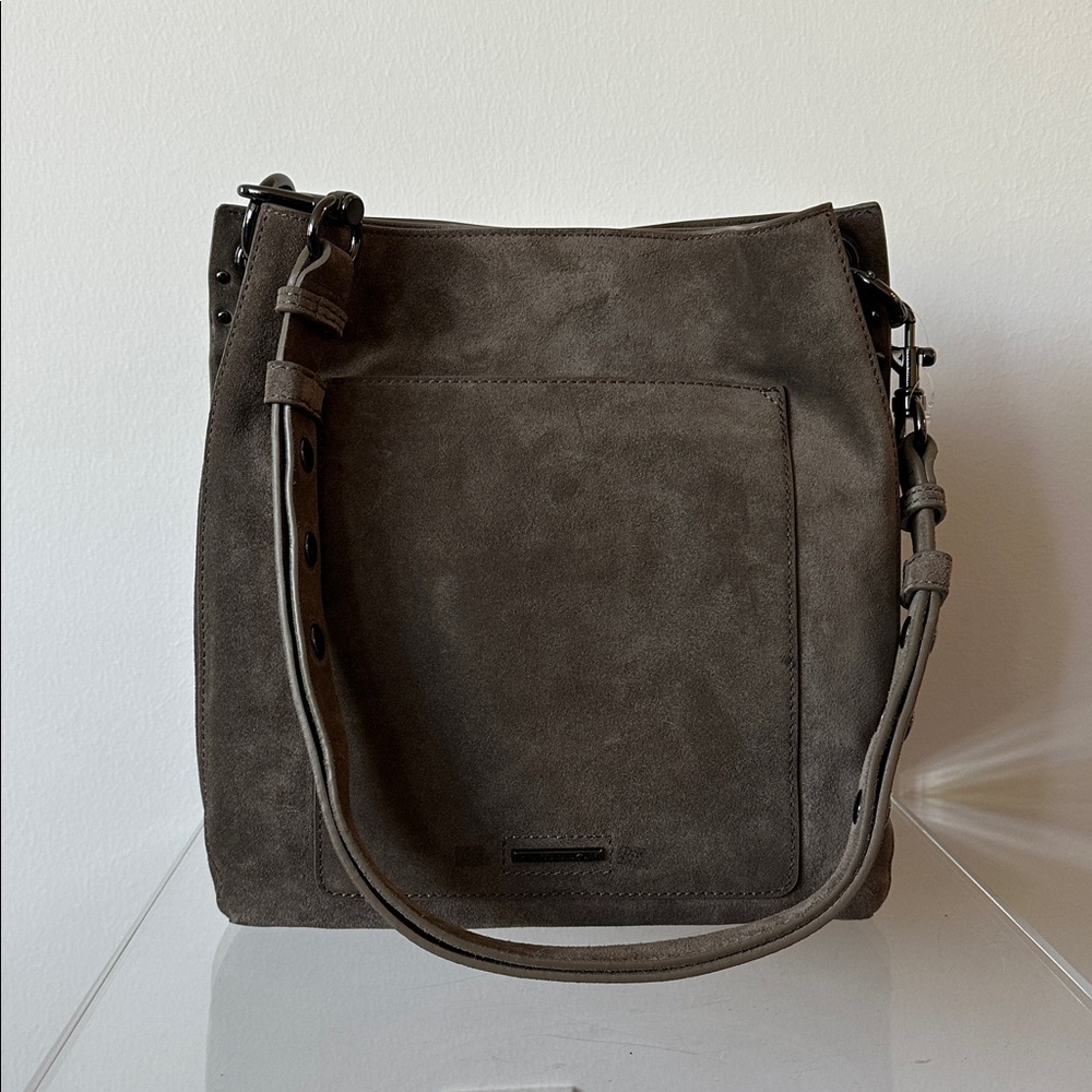 Rebecca Minkoff Darren Shoulder Bag in Porcini Suede - Picture 3 of 9